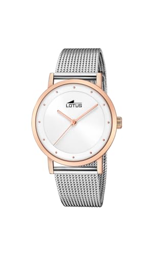 Lotus Damen Armbanduhr aus Edelstahl in der Farbe Silber-Roségold 35mm, Wasserdichtigkeit: 5 Bar, 18879/1 von Lotus