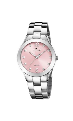 Lotus Damen Armbanduhr aus Edelstahl in der Farbe Silber-Rosa 32,5mm, Wasserdichtigkeit: 5 Bar, 18884/2 von Lotus