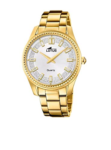 Lotus Damen Armbanduhr aus Edelstahl in der Farbe Gold-Weiß 38mm, Wasserdichtigkeit: 5Bar, 18902/3 von Lotus