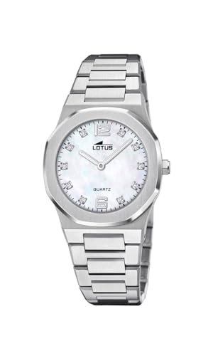 Lotus Damen Armbanduhr aus Edelstahl in der Farbe Silber-Perlmutt 32,5mm, Wasserdichtigkeit: 5Bar, 18843/1 von Lotus