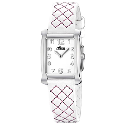 Lotus Damen Armbanduhr weiß Edelstahl von Lotus