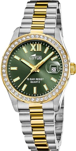 Lotus Ladies Gold PVD-Plated Steel Watch with Bracelet and Zirconia Sets 18978/2 von Lotus