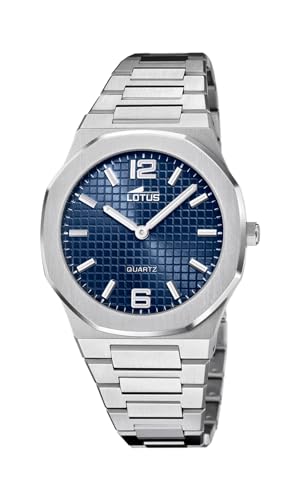 Lotus Herren Armbanduhr aus Edelstahl in der Farbe Silber-Blau 40,5mm, Wasserdichtigkeit: 5Bar, 18841/2 von Lotus