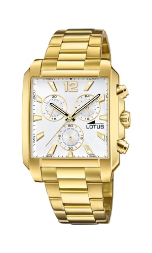 Lotus Herren Chronograph Chrono in der Farbe Gold mit Edelstahlarmband, Gehäusedurchmesser: 38mm, 18853/1 von Lotus