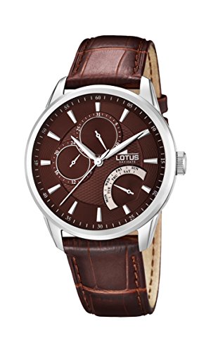 Lotus Herren Analog Quarz Uhr mit Leder Armband 15974/3 von Lotus