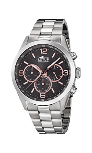 Lotus Herren-Armbanduhr 18152/8, Edelstahl, Silber, Durchmesser 43 mm von Lotus