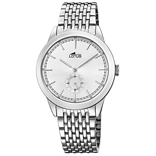 Lotus Herren-Armbanduhr Analog Minimalist Elegant mit Edelstahl-Armband silber Quarz-Uhr UL18473/1 von Lotus