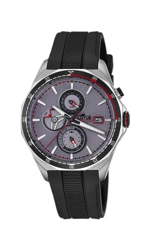 Lotus Uhr Für Herren 18321/3 Outlet Silber Edelstahl Case SchwarzSilikon Band von LOTUS
