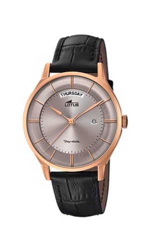 Lotus Watches Herren Datum klassisch Quarz Uhr mit Leder Armband 18422/1 von Lotus Watches