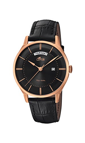 Lotus Watches Herren Datum klassisch Quarz Uhr mit Leder Armband 18422/2 von Lotus Watches