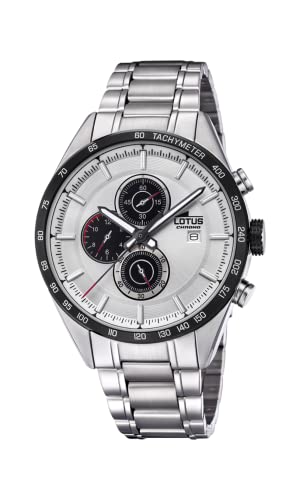 Lotus Herren-Armbanduhr Chronograph Khrono Sport mit Edelstahl-Armband silber Quarz-Uhr UL18369/1 von Lotus