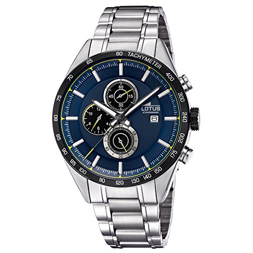 Lotus Herren-Armbanduhr Chronograph Khrono Sport mit Edelstahl-Armband silber Quarz-Uhr UL18369/2 von Lotus