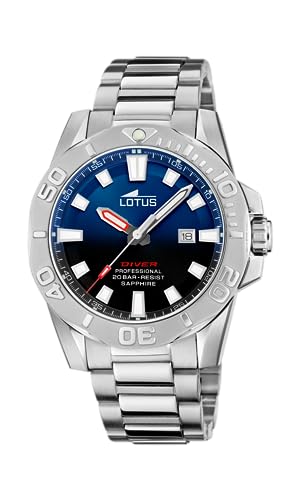 Lotus Herren Armbanduhr in der Farbe Silber mit Armband aus Edelstahl, Wasserdichtigkeit: 20bar, Gehäusedurchmesser: 45 mm, 18926/4 von Lotus