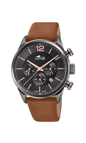 Lotus Herren Chronograph Quarz Uhr mit Edelstahl Armband 18687/2 von Relojes Lotus