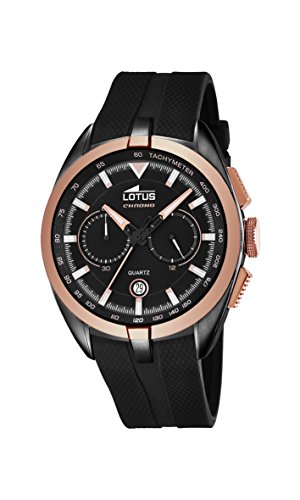 Lotus Herren Chronograph Quarz Uhr mit Gummi Armband 18192/1 von Lotus