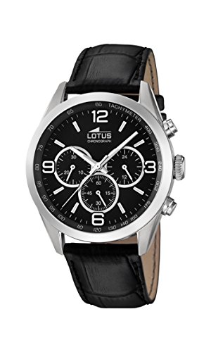 Lotus Herren Chronograph Quarz Uhr mit Leder Armband 18155/2 von Lotus