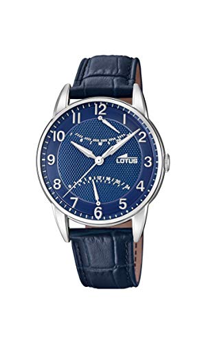 Lotus Uhr Für Herren 18429/7 Outlet Silber Edelstahl Case BlauLeder Band von LOTUS