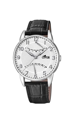 Lotus Uhr Für Herren 18429/5 Outlet Silber Edelstahl Case SchwarzLeder Band von LOTUS