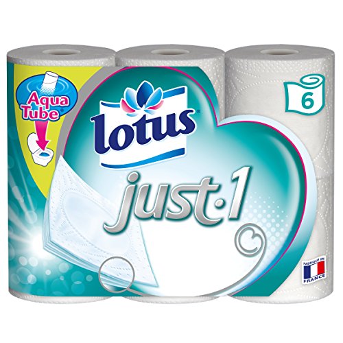 Lotus Just1 Set mit 6 Rollen Toilettenpapier, 4 Packungen von Lotus
