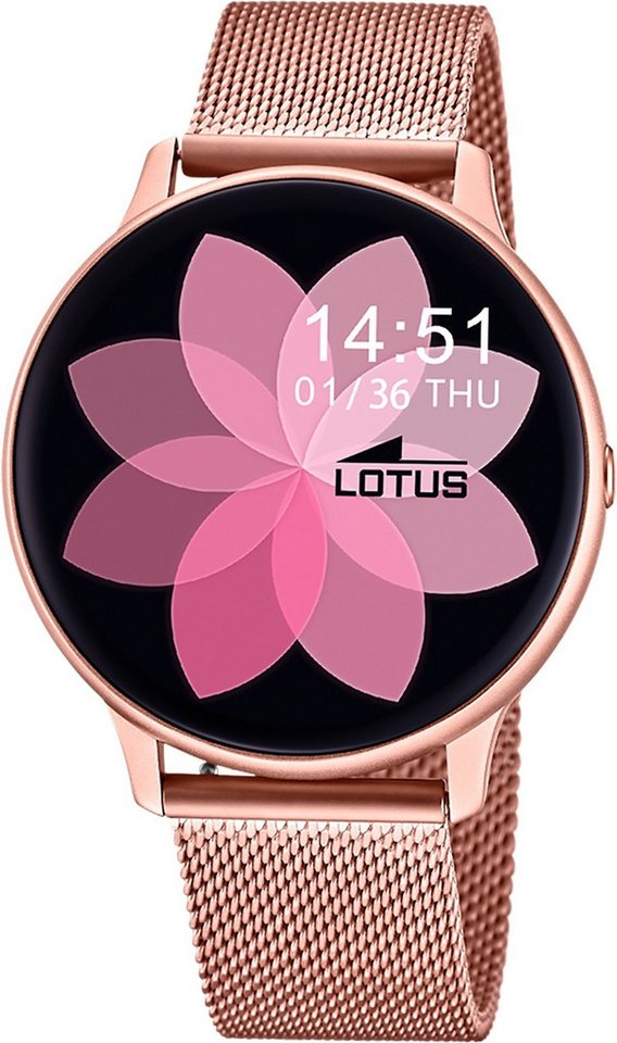 Lotus Multifunktionsuhr Lotus Damenuhr Edelstahl roségold rosa, (Multifunktionsuhr), Damen Armbanduhr rund, groß (ca. 42,6mm), Edelstahl von Lotus