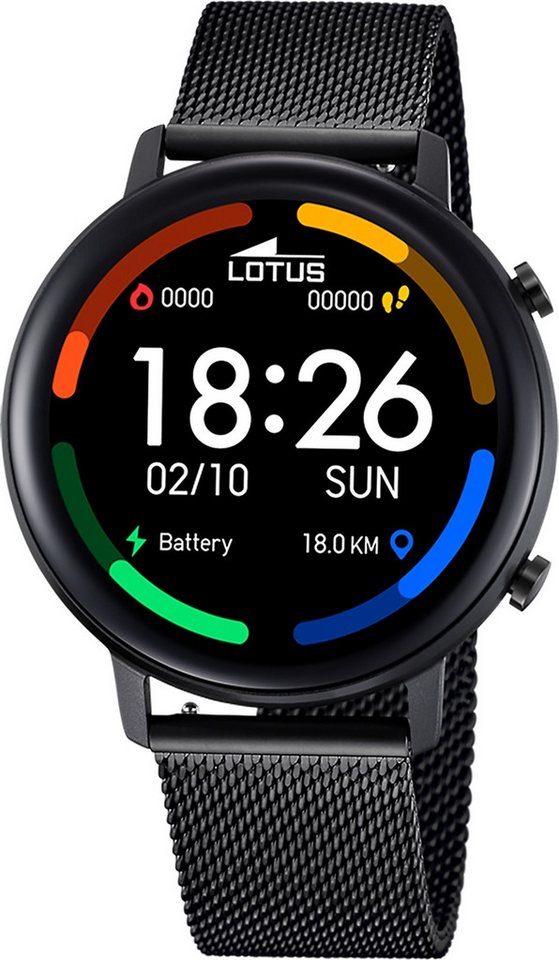 Lotus Multifunktionsuhr Lotus Herrenuhr Edelstahl Silikon, (Multifunktionsuhr), Herren Armbanduhr rund, groß (ca. 42,5mm), Edelstahl von Lotus
