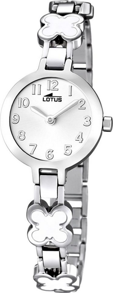 Lotus Quarzuhr Lotus Edelstahl Jugend Uhr L15828/1, Jugenduhr mit Edelstahlarmband, rundes Gehäuse, klein (ca. 25mm), Eleg von Lotus