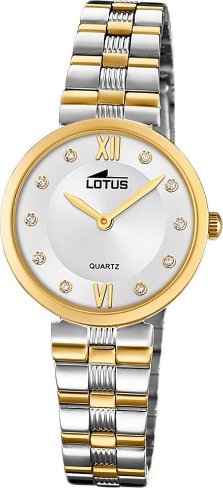 Lotus Quarzuhr LOTUS Edelstahl Damen Uhr 18542/3, Damenuhr mit Edelstahlarmband, rundes Gehäuse, klein (ca. 29mm), Fashi von Lotus