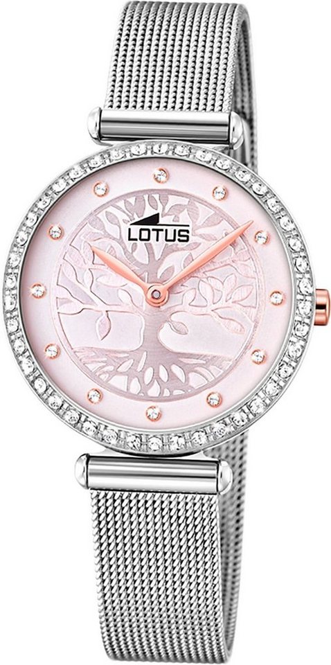 Lotus Quarzuhr LOTUS Edelstahl Damen Uhr 18709/2, Damenuhr mit Edelstahlarmband, rundes Gehäuse, klein (ca. 29mm), Fashi von Lotus
