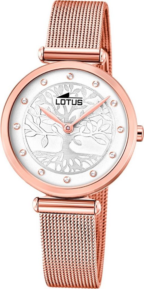 Lotus Quarzuhr LOTUS Edelstahl Damen Uhr 18710/1, Damenuhr mit Edelstahlarmband, rundes Gehäuse, klein (ca. 29mm), Fashi von Lotus