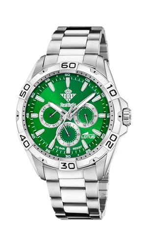 Lotus Real Betis Herrenuhr 18939/2 Saison 2023/2024, Edelstahlgehäuse, multifunktional von Lotus