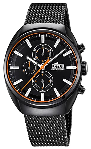 Lotus Herren Chronograph Quarz Uhr mit Edelstahl Armband 18567/B von Lotus