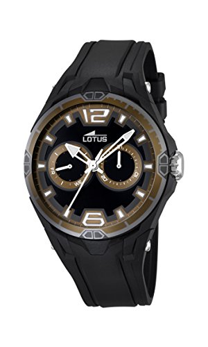 Lotus Herren Analog Quarz Uhr mit Gummi Armband 18184/5 von Lotus