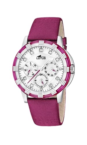 Lotus Uhr Für Damen 15746/F Outlet Edelstahl Case RotNylon Band von Lotus