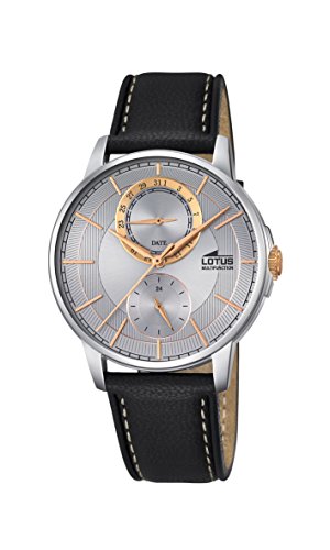 Lotus Herren Analog Quarz Uhr mit Leder Armband 18323/1 von Lotus