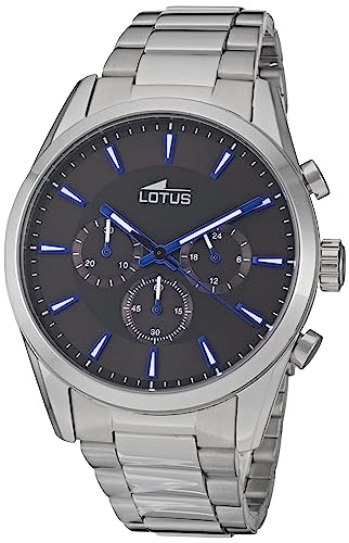 Lotus Herren Chronograph aus Edelstahl in der Farbe Grau-Blau 42mm, Wasserdichtigkeit: 5Bar, 18922/2 Lotus Herren Chronograph aus Edelstahl in der Farbe Grau-Blau 42mm, Wasserdichtigkeit: 5Bar, 18922/2 von LOTUS