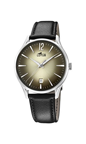 Lotus Watches Herren Datum klassisch Quarz Uhr mit Leder Armband 18402/2 von Lotus Watches