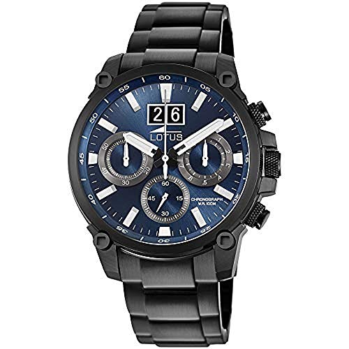 Lotus Herren Chronograph Quarz Uhr mit Edelstahl Armband 10141/2 von Lotus