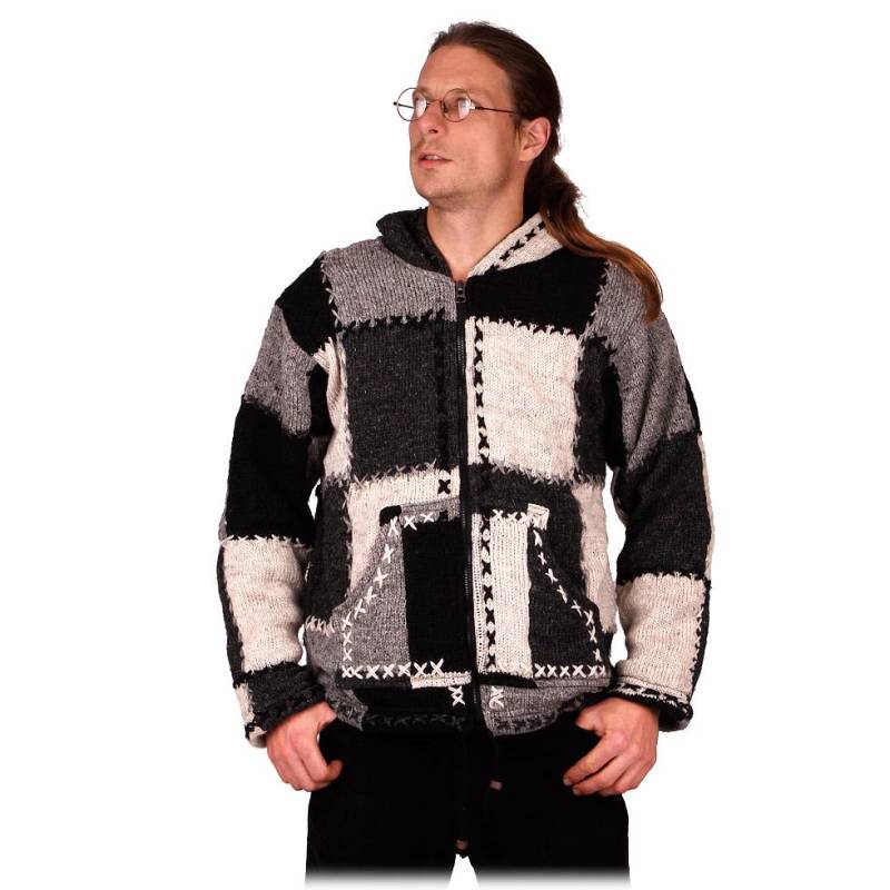 Handgemachter Wollpullover Mit Fleecefutter Und Kapuze Made in Nepal von LotusCraftAndFashion