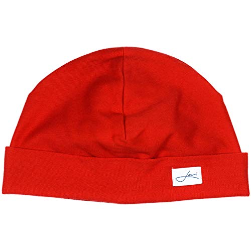 Lou-i Jungen Mütze Beanie Hat Baumwolle rot Wintermütze Made in Germany (53-54, rot) von Lou-i