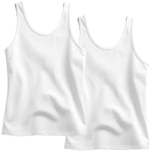 LouAnne Tanktop aus Biobaumwolle für Mädchen (DE/NL/SE/PL, Numerisch, 152, Regular, Weiß) von LouAnne