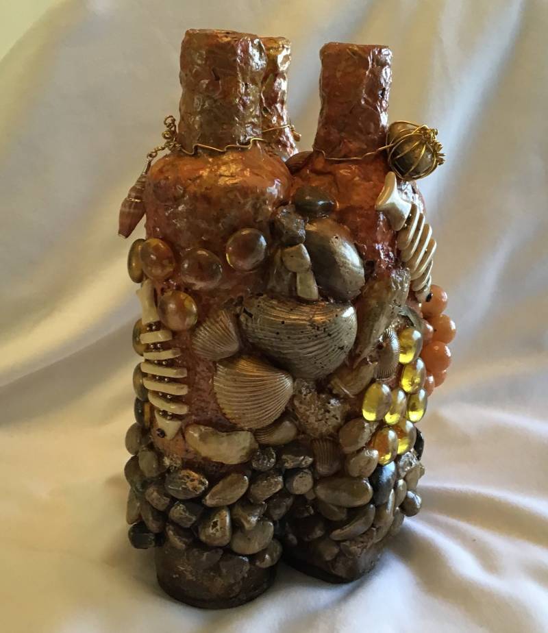 Altered Flaschen Kerzenhalter von LouAnnsdesigns