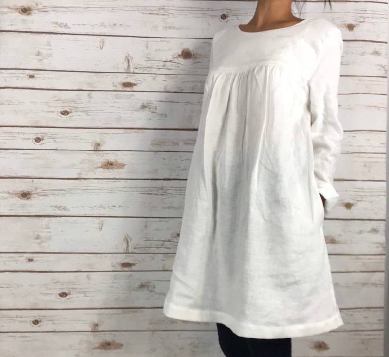 Ld1817 -34.5"100% Leinen Kleid/ Ganzjahreskleid/Gewaschen/Leinen Kleid/Länge 90" von LouEmbrace