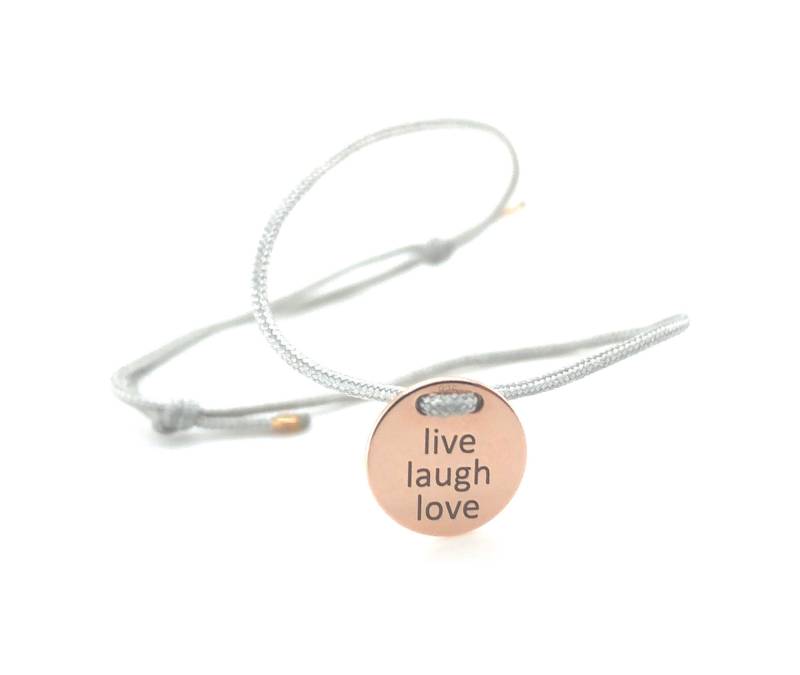 Armband Live Laugh Love 925 Sterling Silber Vergoldet Rosegold Armband Live Laugh Love 925 Sterling Silber Vergoldet Rosegold von LouMarieSchmuck