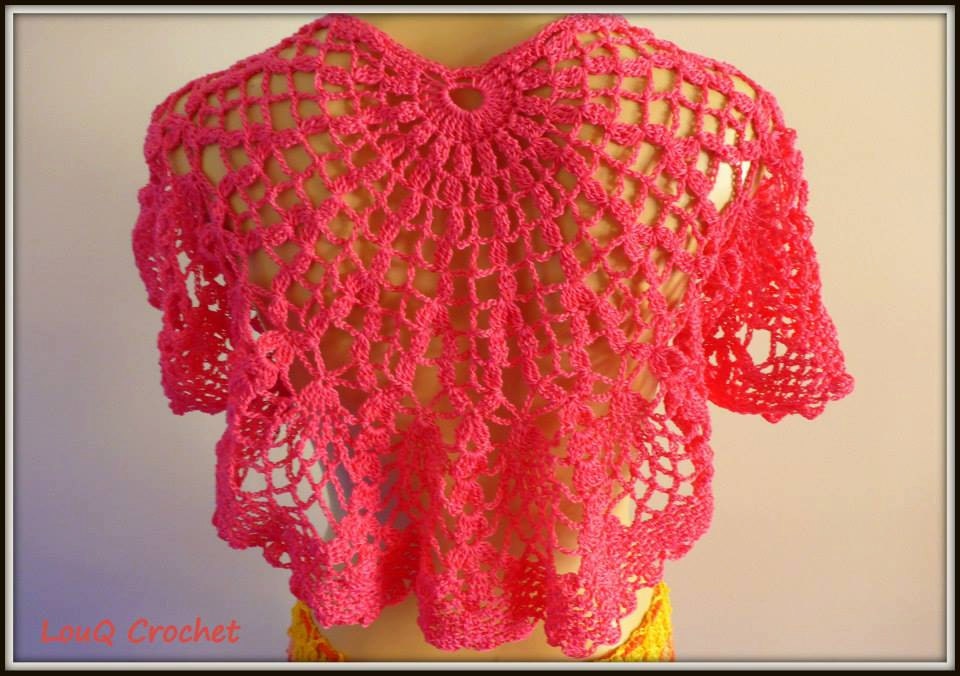 Süßer Pinker Shrug von LouQCrochet