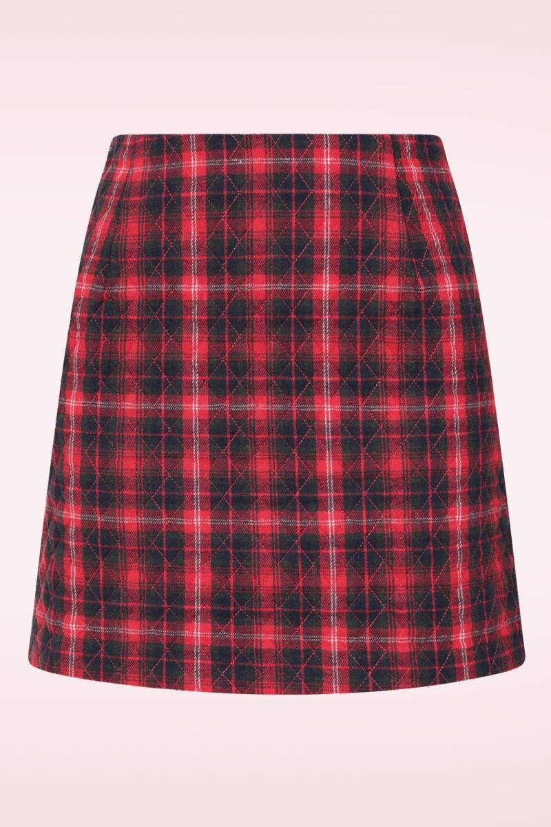 Aubin Winter Check Minirock in Rot von Louche