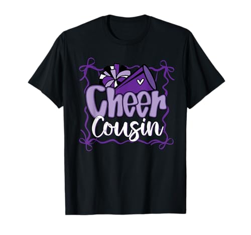 Lila Kokette Pom Poms Schleife Cheer Cousin Cheerleader Mädchen T-Shirt von Loud Proud Sport Cheerleading Squad Team Girls