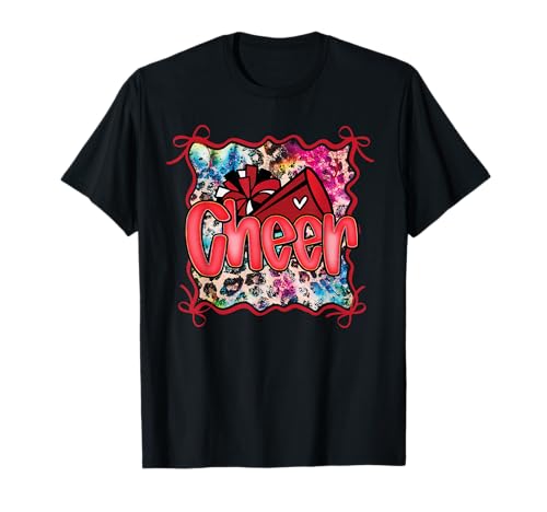Rote Kokette Cheer Cheerleader Pom Megafon Girl Bow T-Shirt Rote Kokette Cheer Cheerleader Pom Megafon Girl Bow T-Shirt von Loud Proud Sport Cheerleading Squad Team Girls