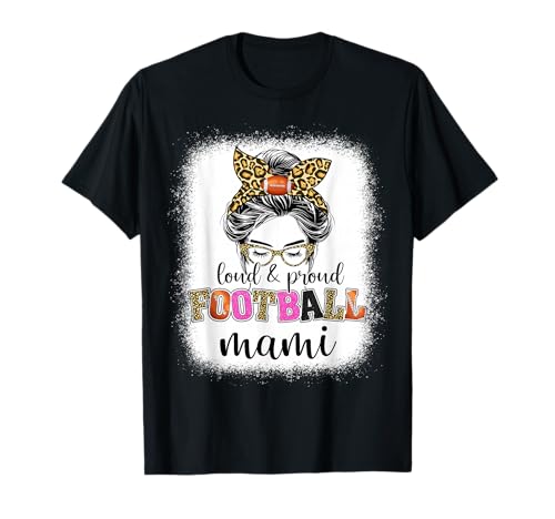 Stolzer und lauter Fußball Mami chaotisch Brötchen Leopard Mädchen T-Shirt von Loud and proud football Mami