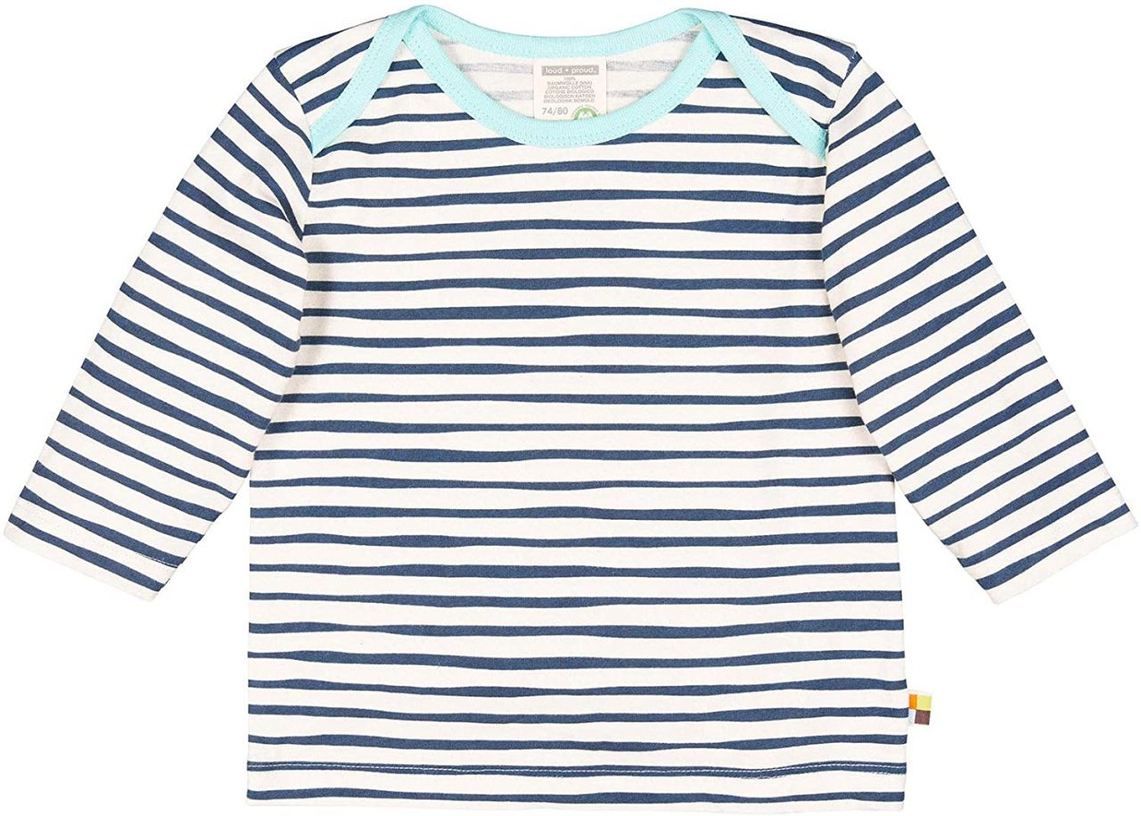 Loud und Proud Shirt Langarm Ringel ultramarin von Loud und Proud