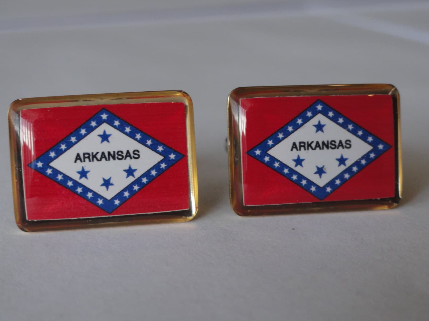 Arkansas State Flag Manschettenknöpfe, Reversnadeln, Krawattenstangen, Ohrringe, Schmuck Und Accessoires von LoudCufflinks